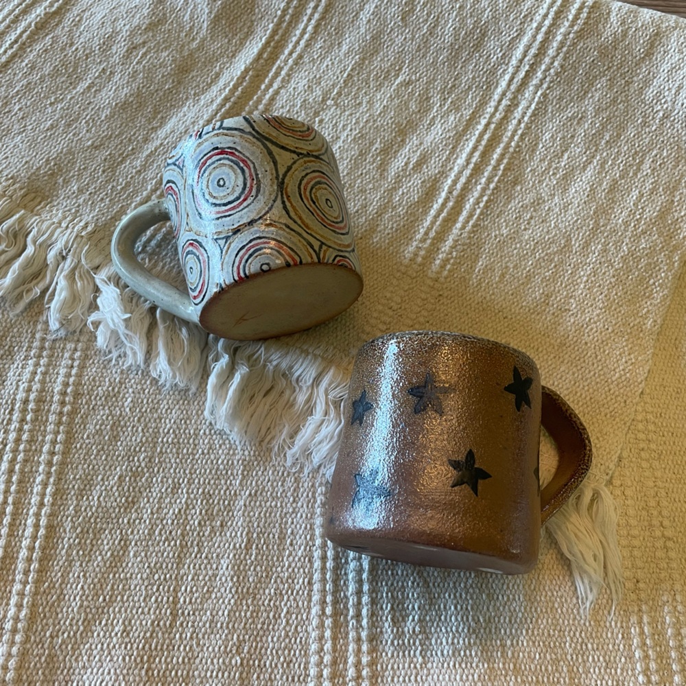 New ✨ Hand Thrown Ceramic Mugs  - Stars & Circles